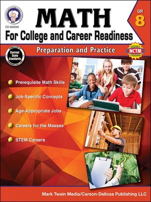 cover image of Math for College and Career Readiness, Grade 8